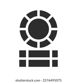 Casino chips icon web design in vector