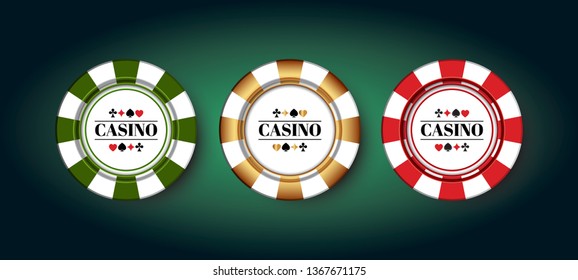 Vector Red White Casino Poker Chip Stock Vector (Royalty Free ...