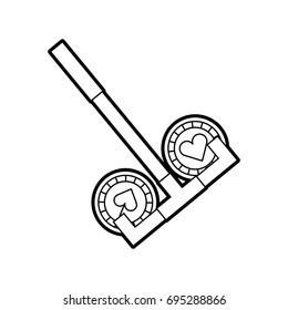 casino chips with picker