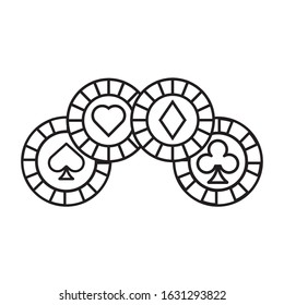 casino chips with poker figures vector illustration design