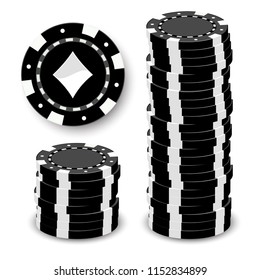Casino chips realistic isolated on a white background.
