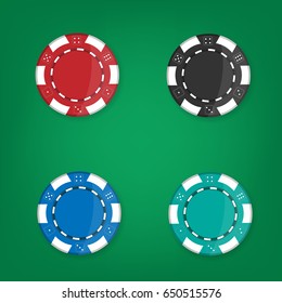 Casino chips set. vector illustration