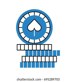 casino chips with spade