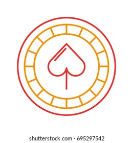 casino chips with spade