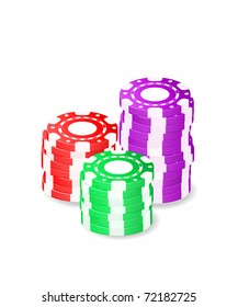 casino chips in stack icon isolated on white background