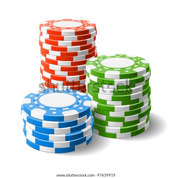 Casino Chips Stacks Vector Stock Vector (Royalty Free) 97639919