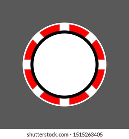 casino chips. top view. vector poker chip. icon.