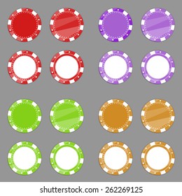 Casino chips. Vector.