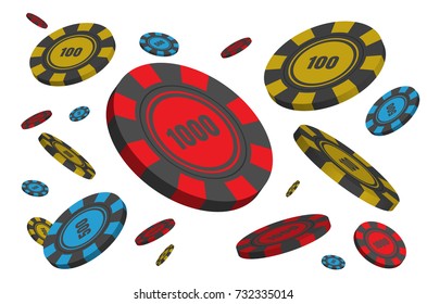 casino chips vector
