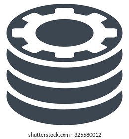 Casino Chips vector icon. Style is flat symbol, smooth blue color, rounded angles, white background.