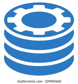 Casino Chips vector icon. Style is flat symbol, smooth blue color, rounded angles, white background.