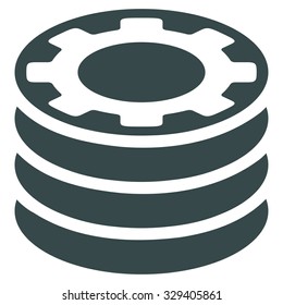 Casino Chips vector icon. Style is flat symbol, soft blue color, rounded angles, white background.