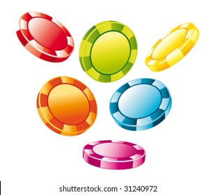 Casino chips vector illustration