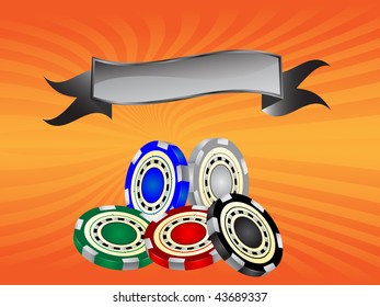 Casino chips vector illustration