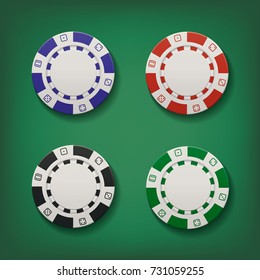 Casino chips. Vector illustration.