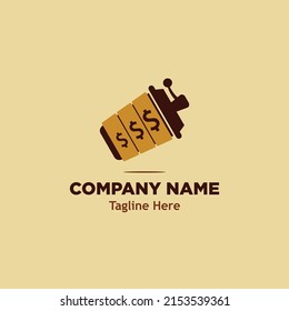 casino coffee symbol design logo
