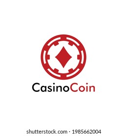 Casino coin logo design for casino business, gamble, card game, speculate, etc