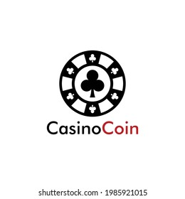 Casino coin logo design for casino business, gamble, card game, speculate, etc