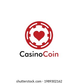 Casino coin logo design for casino business, gamble, card game, speculate, etc