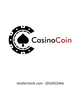 Casino coin logo design for casino business, gamble, card game, speculate, etc