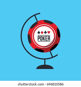 casino coin play game isolated vector. red, white & black color chip isometric poker simple and clean. gambling symbol or icon like global globe and world competition. betting and make money simple clean