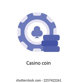 Casino coin vector Flat Icons. Simple stock illustration stock illustration