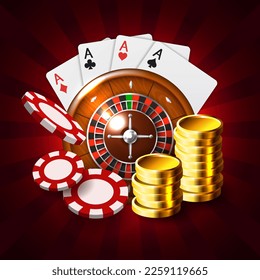 Casino. Casino concept. Background for online casino advertising. Vector illustration.