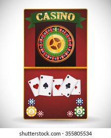 Casino concept with las vegas icons design, vector illustration 10 eps graphic.