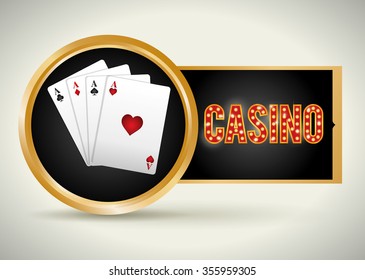 Casino concept with las vegas icons design, vector illustration 10 eps graphic.