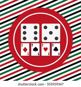 Casino concept with las vegas icons design, vector illustration 10 eps graphic.