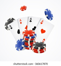 Casino Concept on a White Background. Vector illustration