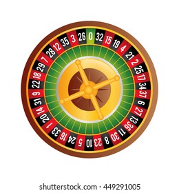 Casino concept represented by roulette icon. isolated and flat illustration 