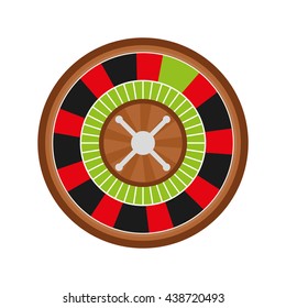 Casino concept. roulette game  icon. vector graphic