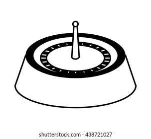 Casino concept. roulette game  icon. vector graphic