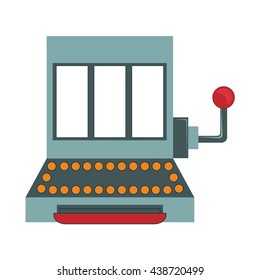Casino concept. Slot machine icon. vector graphic