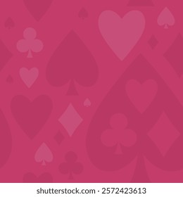 Casino content background. Subtle backdrop for square social media announcement. Seamless vector pattern design. Red pinkish color.