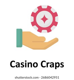 Casino Craps Vector icon which can easily modify or edit
