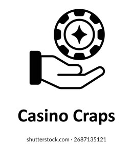 Casino Craps Vector icon which can easily modify or edit
