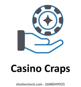 Casino Craps Vector icon which can easily modify or edit
