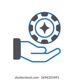 Icono de Vector de Casino Craps que puede modificarse o editarse fácilmente
