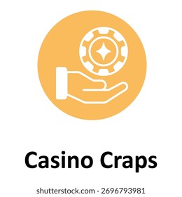 Casino Craps Vector icon which can easily modify or edit
