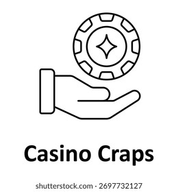 Casino Craps Vector icon which can easily modify or edit
