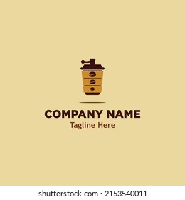 casino cup coffee logo design