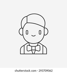 Casino Dealer line icon