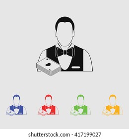 Casino Dealer vector icon