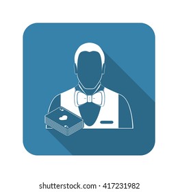 Casino Dealer vector icon