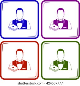 Casino Dealer vector icon