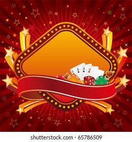 Casino-Design-Element und Explosionsstern