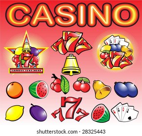 Casino design elements collection for various design
