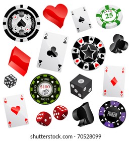 casino design elements vector